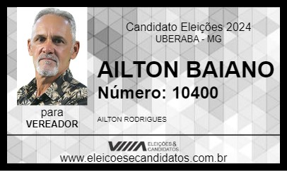 Candidato AILTON BAIANO 2024 - UBERABA - Eleições