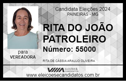 Candidato RITA DO JOÃO PATROLEIRO 2024 - PAINEIRAS - Eleições