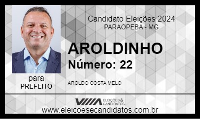 Candidato AROLDINHO 2024 - PARAOPEBA - Eleições