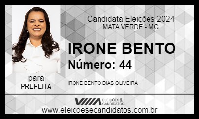 Candidato IRONE BENTO 2024 - MATA VERDE - Eleições