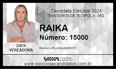 Candidato RAIKA 2024 - SANTA RITA DE IBITIPOCA - Eleições