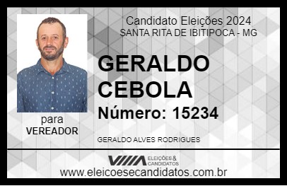 Candidato GERALDO CEBOLA  2024 - SANTA RITA DE IBITIPOCA - Eleições