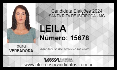 Candidato LEILA 2024 - SANTA RITA DE IBITIPOCA - Eleições