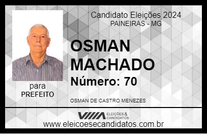 Candidato OSMAN MACHADO 2024 - PAINEIRAS - Eleições