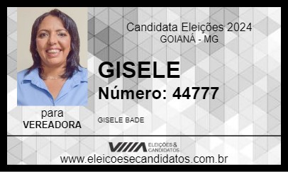 Candidato GISELE 2024 - GOIANÁ - Eleições