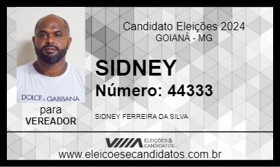 Candidato SIDNEY 2024 - GOIANÁ - Eleições