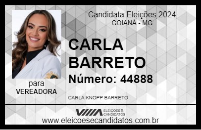 Candidato CARLA BARRETO 2024 - GOIANÁ - Eleições