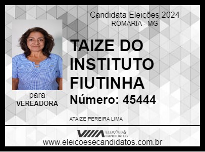 Candidato TAIZE DO INSTITUTO FIUTINHA 2024 - ROMARIA - Eleições