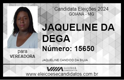 Candidato JAQUELINE DA DEGA  2024 - GOIANÁ - Eleições