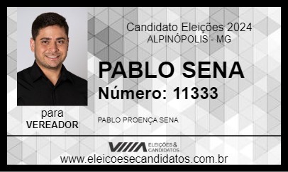 Candidato PABLO SENA 2024 - ALPINÓPOLIS - Eleições