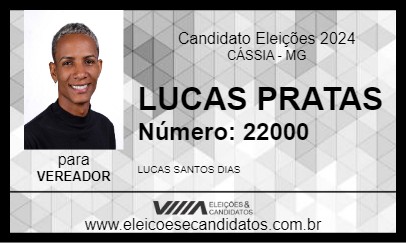 Candidato LUCAS PRATAS 2024 - CÁSSIA - Eleições