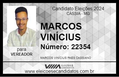 Candidato MARCOS VINÍCIUS 2024 - CÁSSIA - Eleições