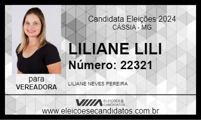 Candidato LILIANE LILI 2024 - CÁSSIA - Eleições