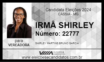 Candidato IRMÂ SHIRLEY 2024 - CÁSSIA - Eleições