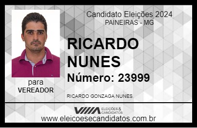 Candidato RICARDO NUNES 2024 - PAINEIRAS - Eleições