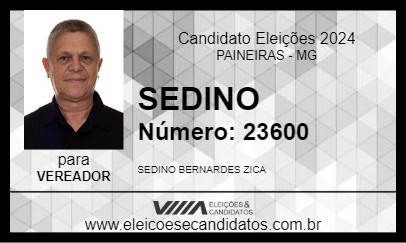 Candidato SEDINO 2024 - PAINEIRAS - Eleições