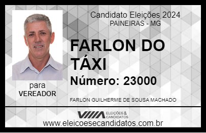 Candidato FARLON DO TÁXI 2024 - PAINEIRAS - Eleições