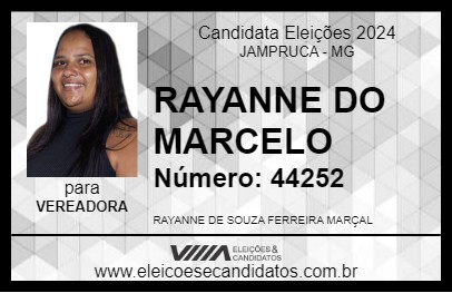 Candidato RAYANNE DO MARCELO 2024 - JAMPRUCA - Eleições