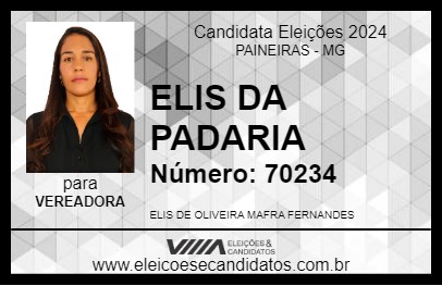 Candidato ELIS DA PADARIA 2024 - PAINEIRAS - Eleições