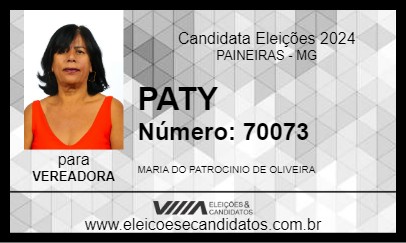 Candidato PATY 2024 - PAINEIRAS - Eleições