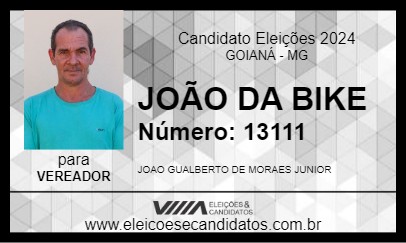 Candidato JOÃO DA BIKE 2024 - GOIANÁ - Eleições