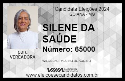 Candidato SILENE DA SAÚDE 2024 - GOIANÁ - Eleições