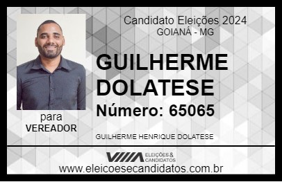 Candidato GUILHERME DOLATESE 2024 - GOIANÁ - Eleições