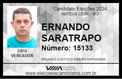 Candidato ERNANDO SACATRAPO 2024 - MATEUS LEME - Eleições