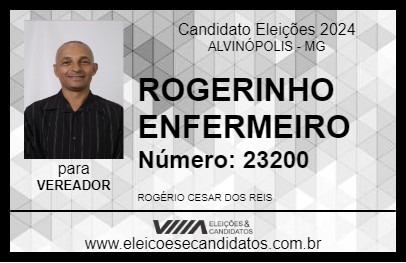 Candidato ROGERINHO ENFERMEIRO 2024 - ALVINÓPOLIS - Eleições