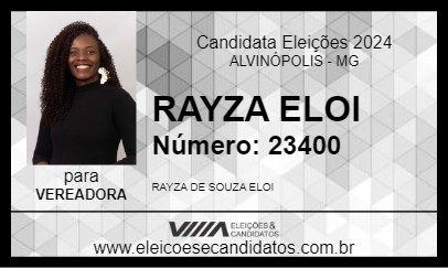 Candidato RAYZA ELOI 2024 - ALVINÓPOLIS - Eleições