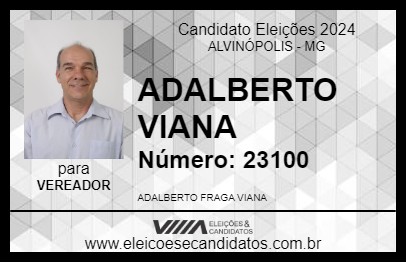 Candidato ADALBERTO VIANA 2024 - ALVINÓPOLIS - Eleições