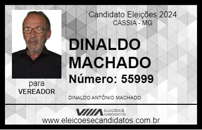 Candidato DINALDO MACHADO 2024 - CÁSSIA - Eleições