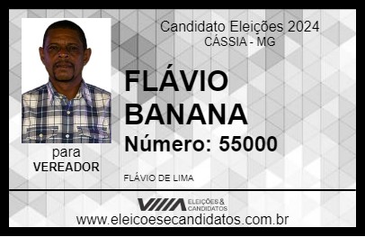 Candidato FLÁVIO BANANA 2024 - CÁSSIA - Eleições