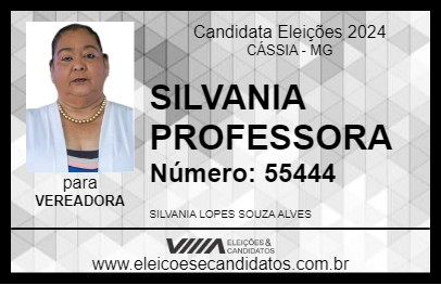 Candidato SILVANIA PROFESSORA 2024 - CÁSSIA - Eleições