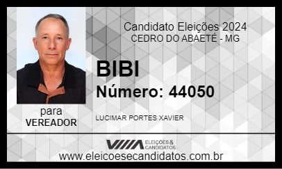 Candidato BIBI 2024 - CEDRO DO ABAETÉ - Eleições