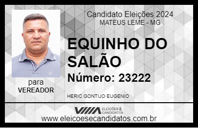 Candidato EQUINHO DO SALÃO 2024 - MATEUS LEME - Eleições