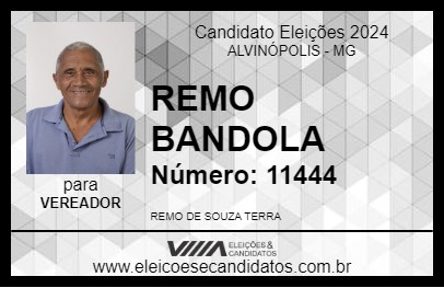 Candidato REMO BANDOLA 2024 - ALVINÓPOLIS - Eleições