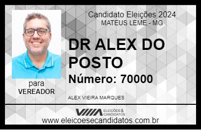 Candidato DR ALEX DO POSTO 2024 - MATEUS LEME - Eleições