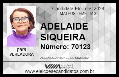 Candidato ADELAIDE SIQUEIRA 2024 - MATEUS LEME - Eleições