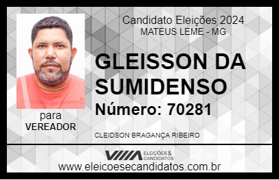 Candidato GLEISSON DA QUALIDADE 2024 - MATEUS LEME - Eleições