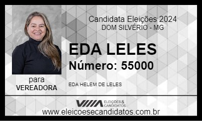 Candidato EDA LELES 2024 - DOM SILVÉRIO - Eleições