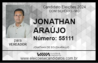 Candidato JONATHAN ARAÚJO 2024 - DOM SILVÉRIO - Eleições