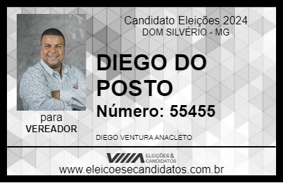 Candidato DIEGO DO POSTO 2024 - DOM SILVÉRIO - Eleições