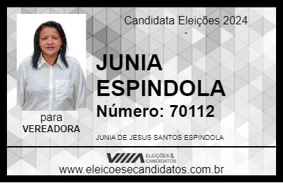 Candidato JUNIA ESPINDOLA 2024 - UBÁ - Eleições