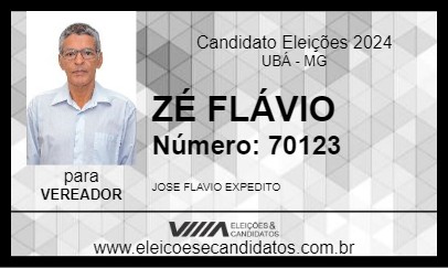 Candidato ZÉ FLÁVIO 2024 - UBÁ - Eleições