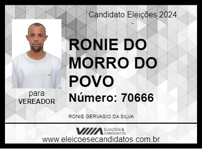 Candidato RONIE DO MORRO DO POVO 2024 - UBÁ - Eleições