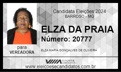 Candidato ELZA DA PRAIA 2024 - BARROSO - Eleições