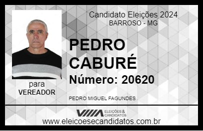 Candidato PEDRO CABURÉ 2024 - BARROSO - Eleições