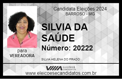 Candidato SILVIA DA SAÚDE 2024 - BARROSO - Eleições