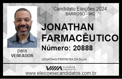 Candidato JONATHAN FARMACÊUTICO 2024 - BARROSO - Eleições